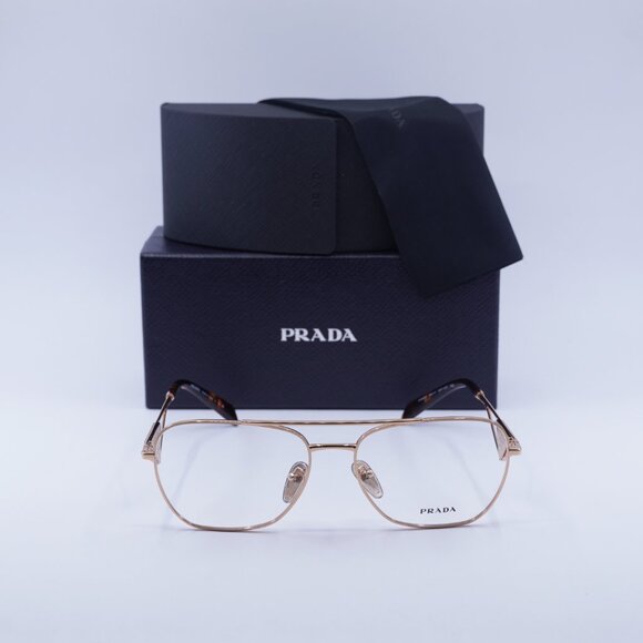Prada PRB50V SVF1O1 Aviator Eyeglasses - Rose Gold 59mm - Picture 2 of 10